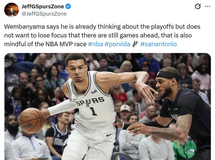 马刺21战19胜文班亚马提前布局季后赛